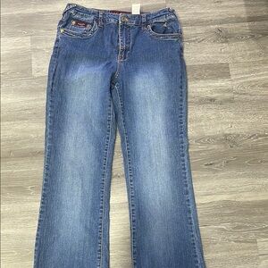 Baby Phat Blue Flare Wide Leg Jeans